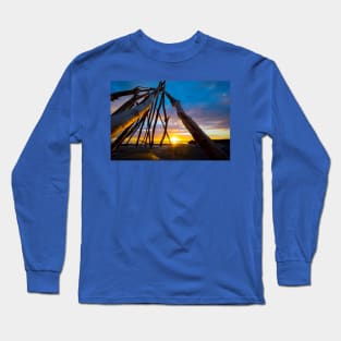 Sunset through the driftwood. Long Sleeve T-Shirt